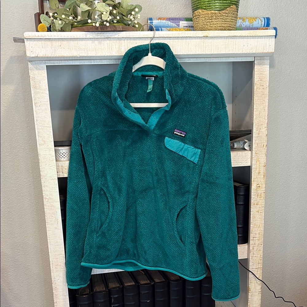 Patagonia Teal Fleece Pullover Quarter-Zip